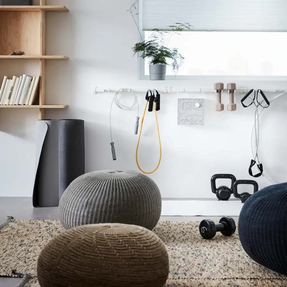 Пуф - IKEA SANDARED/САНДАРЕД/САНДАРЭД ИКЕА, 41х56 см, серый