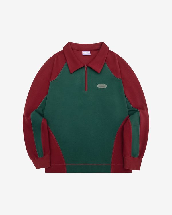 Толстовка College star бордовая / зеленая - фото 1