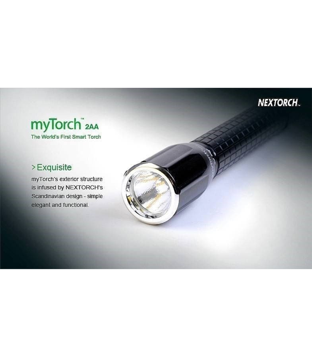 Умный фонарь NexTorch светодиодный MyTorch LED / 140 люмен / 2 x AA / USB подзарядка