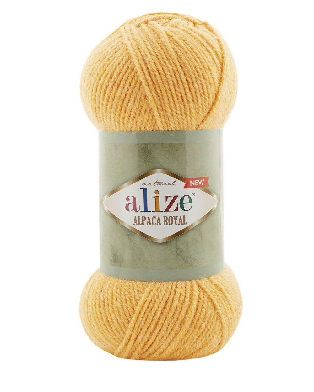 Альпака роял НОВЫЙ (Alpaca royal NEW) пряжа Alize 15%альпака 30%шерсть 55%акрил 5х100г/250м (423 пепельно-желтый)