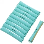 Бигуди пластмассовые-коклюшки 10шт d-1.4см «KUDRI», цвет мятный, (прозрачный пакет с подвесом)