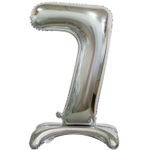 Шар фольгированный Цифра 7 75 см (Серебряный)