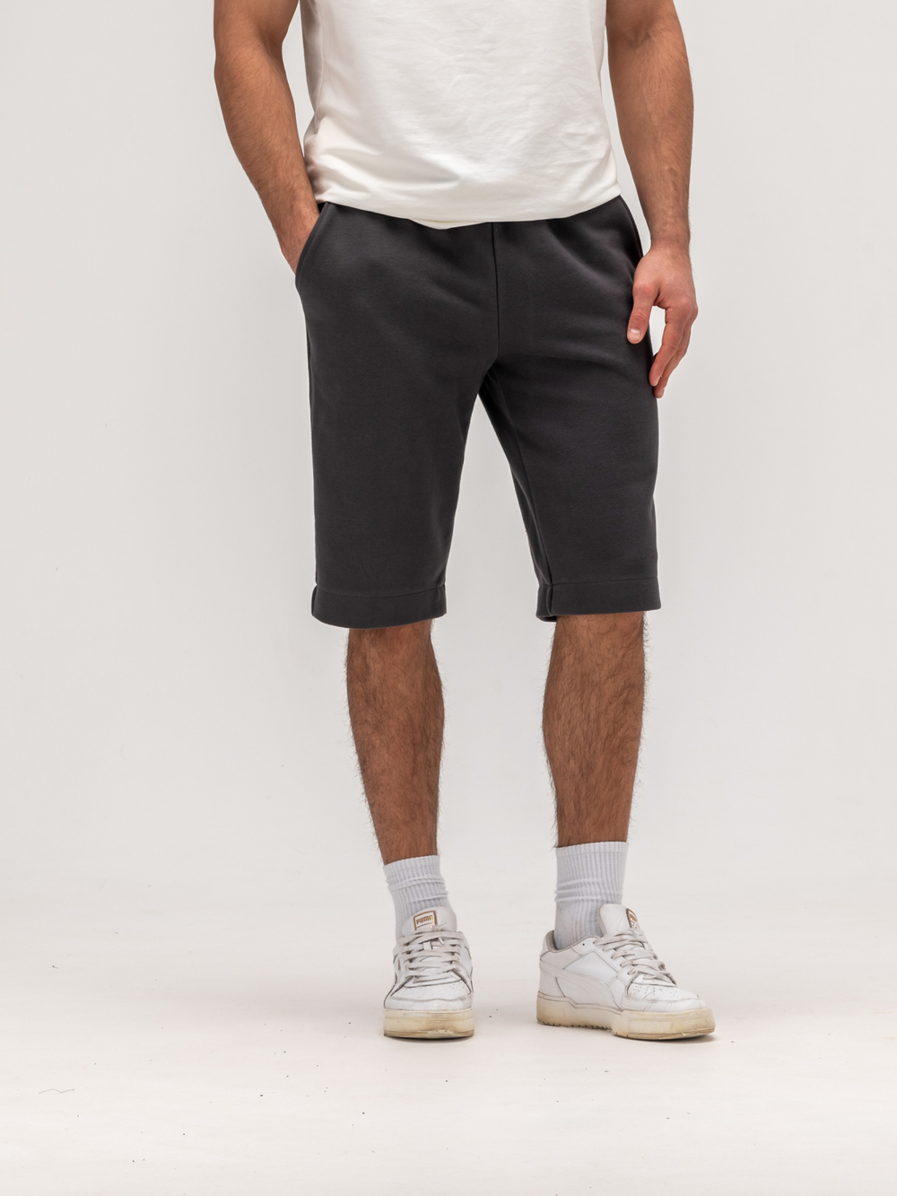 Шорты мужские трикотажные. Графит