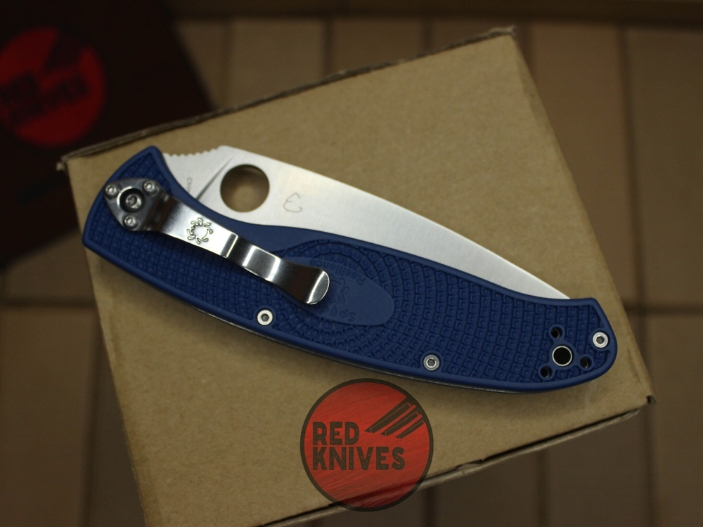 Нож Spyderco Resilience LTW P/S - рук. океанский синий, клинок полусеррейтор