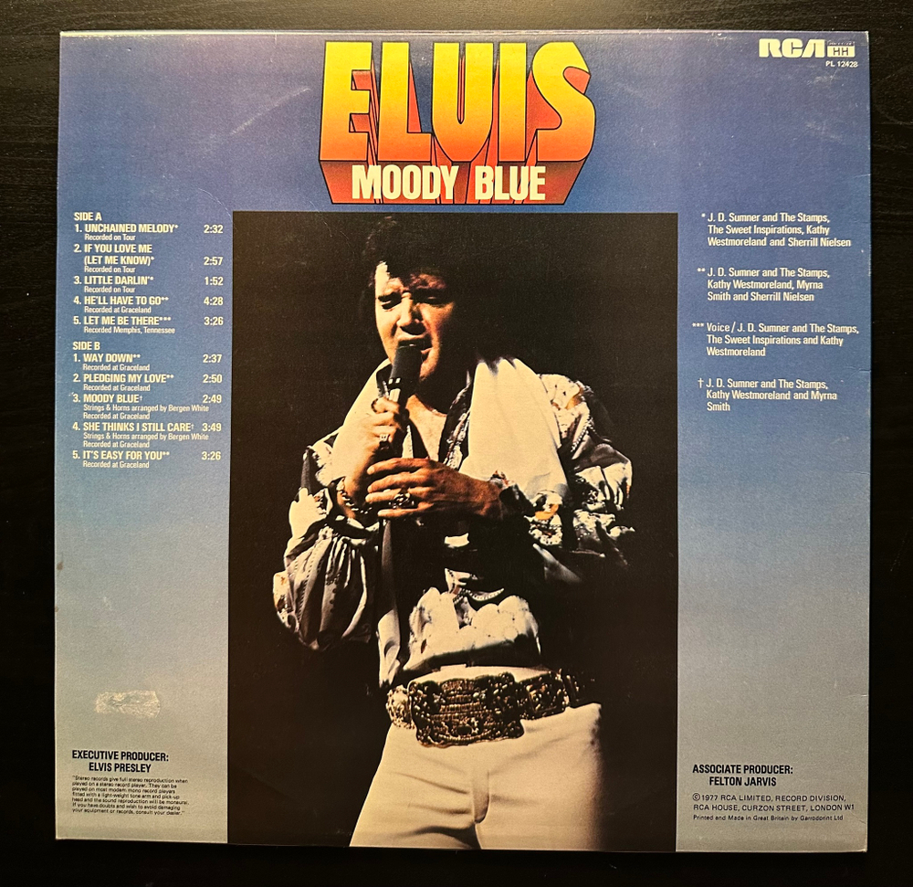 Elvis - Moody Blue (Англия 1977г.)