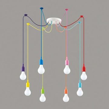 3719/8 SUSPENTIONI LN19 294 разноцветный Светильник подвесной "паук" E27 8*60W 220V LOTTE