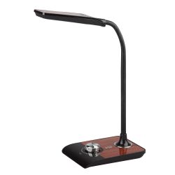 Настольный светильник ЭРА NLED-473-10W-BK светодиодный черный с деревом | Светодиодные настольные лампы