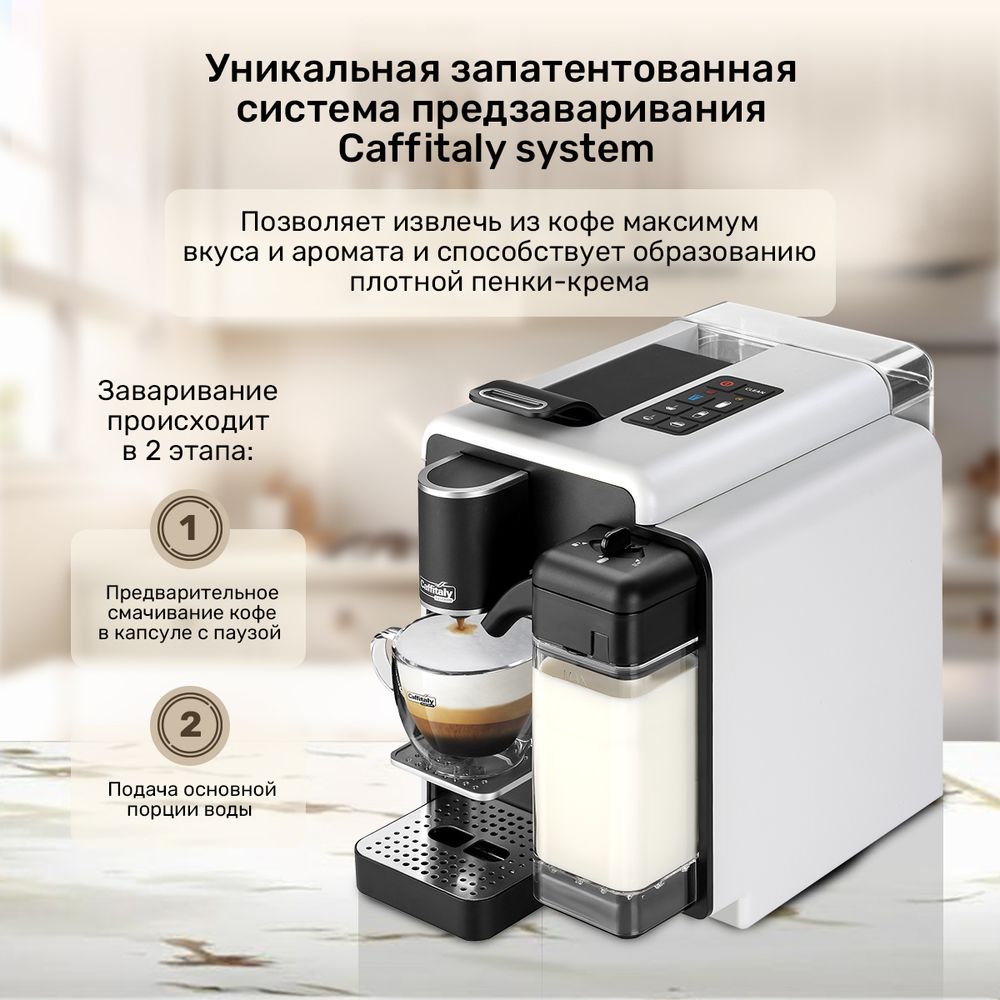 Кофемашина капсульная Caffitaly System S22 EVO Quadra White (белая)