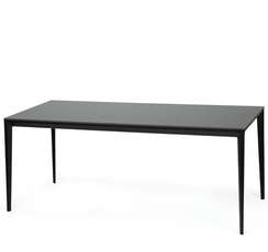 Обеденный стол Kluger 180х90 см, черная керамика, алюминий