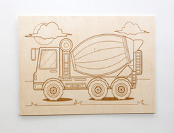 Доски для выжигания Спецтехника 5 шт. арт 04163 (ДК)