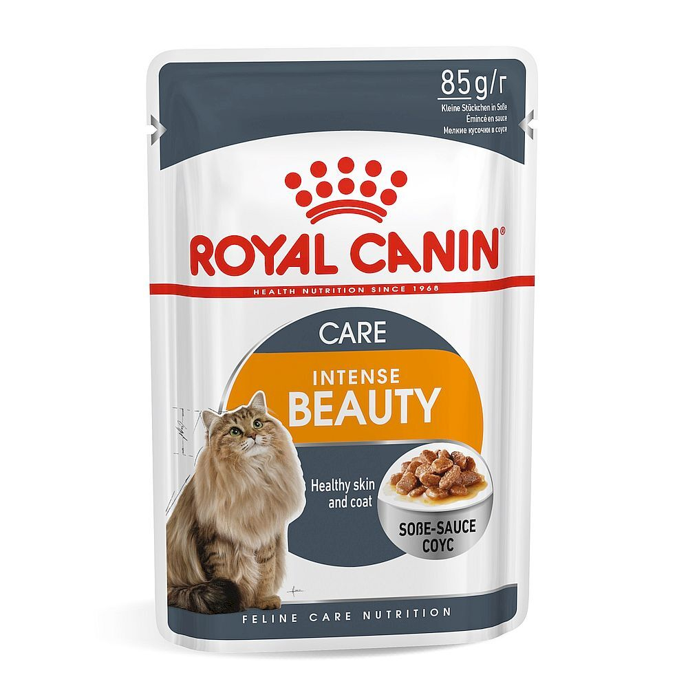 Royal canin 85г пауч для кошек Интенс Бьюти (кусочки в соусе)