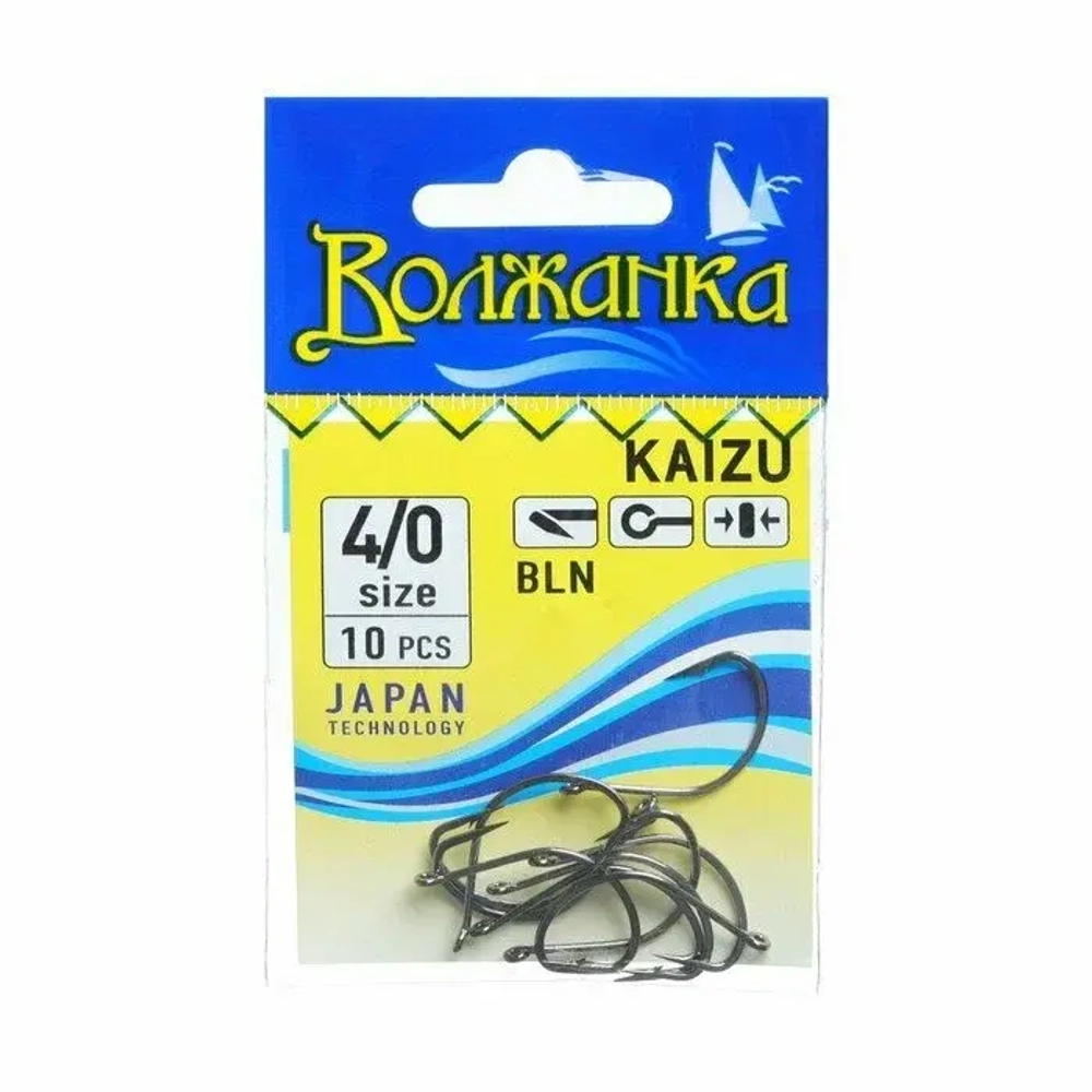 Крючки "Волжанка" Kaizu  # 4/0 (10шт/уп)