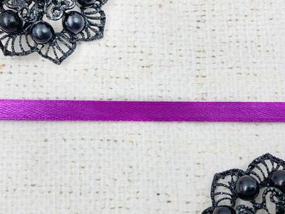 Лента атласная, ш. 0,5 см, тёмно-сиреневый