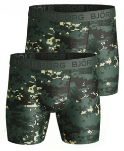 Мужские спортивные боксеры Björn Borg Shorts Per BB Digital Woodland 2P - зеленый