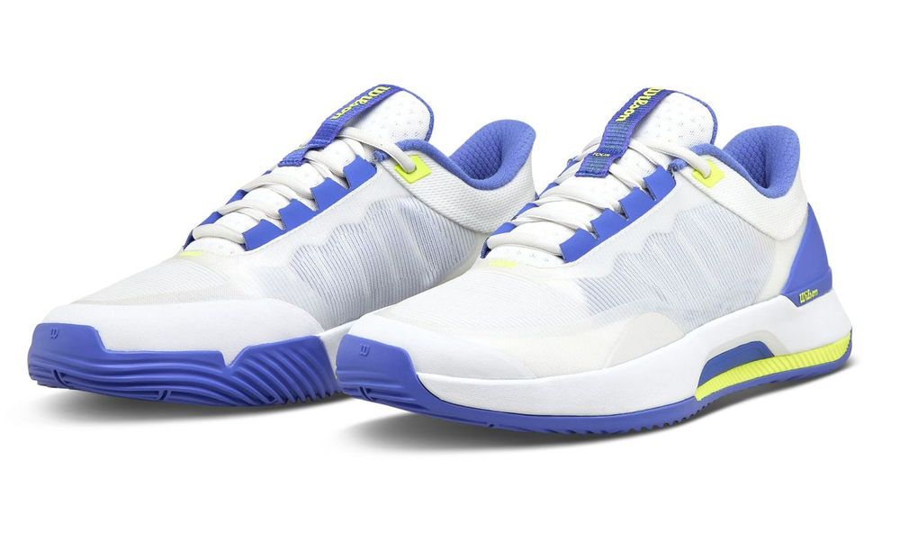 Женские кроссовки для Падел Wilson Intrigue Tour Padel - white/amparo blue/safety yellow