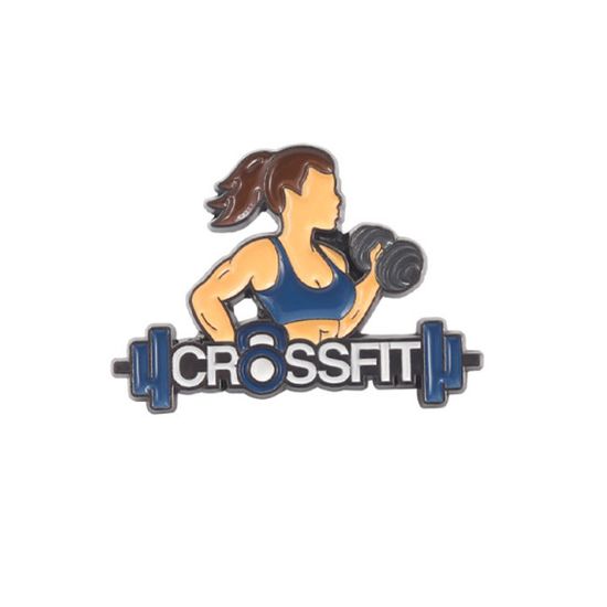 Значок металлический на одежду/Пин. Спорт. Кроссфит. Crossfit