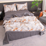 Комплект постельного белья Сатин с Одеялом 100% хлопок 160x80 на резинке OBR171