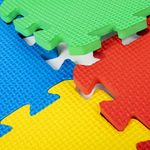 Коврик-пазл напольный 0,9х0,9 м, мягкий, "Игрушки", 9 частей 30х30 см, толщина 1 см, ЮНЛАНДИЯ, 646668, 664668