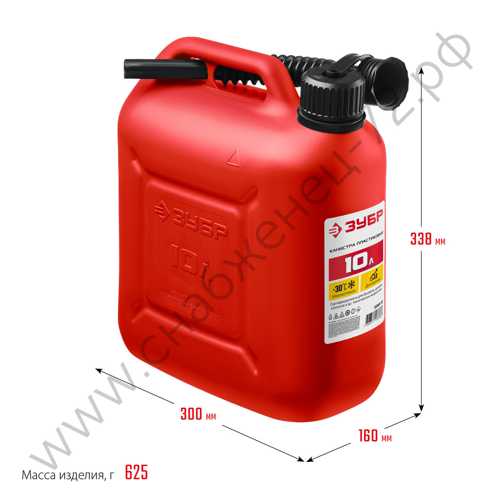 ЗУБР 10 л, пластиковая канистра (38366-10)