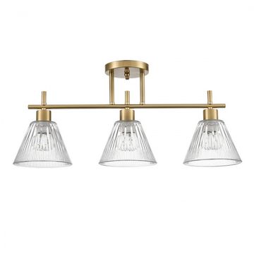 Люстра потолочная 3*Е14 8188/3C латунь/прозрачный Vivian Lumion