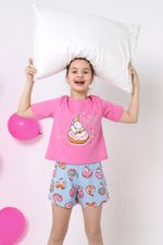 Пижама для девочки Единопончик-3 Виотекс РОЗОВО-ГОЛУБОЙ