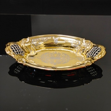 Конфетница/Фруктовница "Золотая сказка" златоустовская гравюра