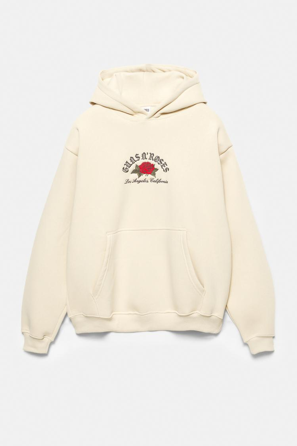 PULL&BEAR Толстовка с капюшоном Guns N' Roses, бежевый