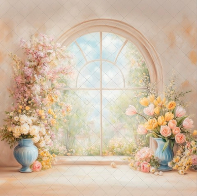 Окно весна №2- фон неопреновый