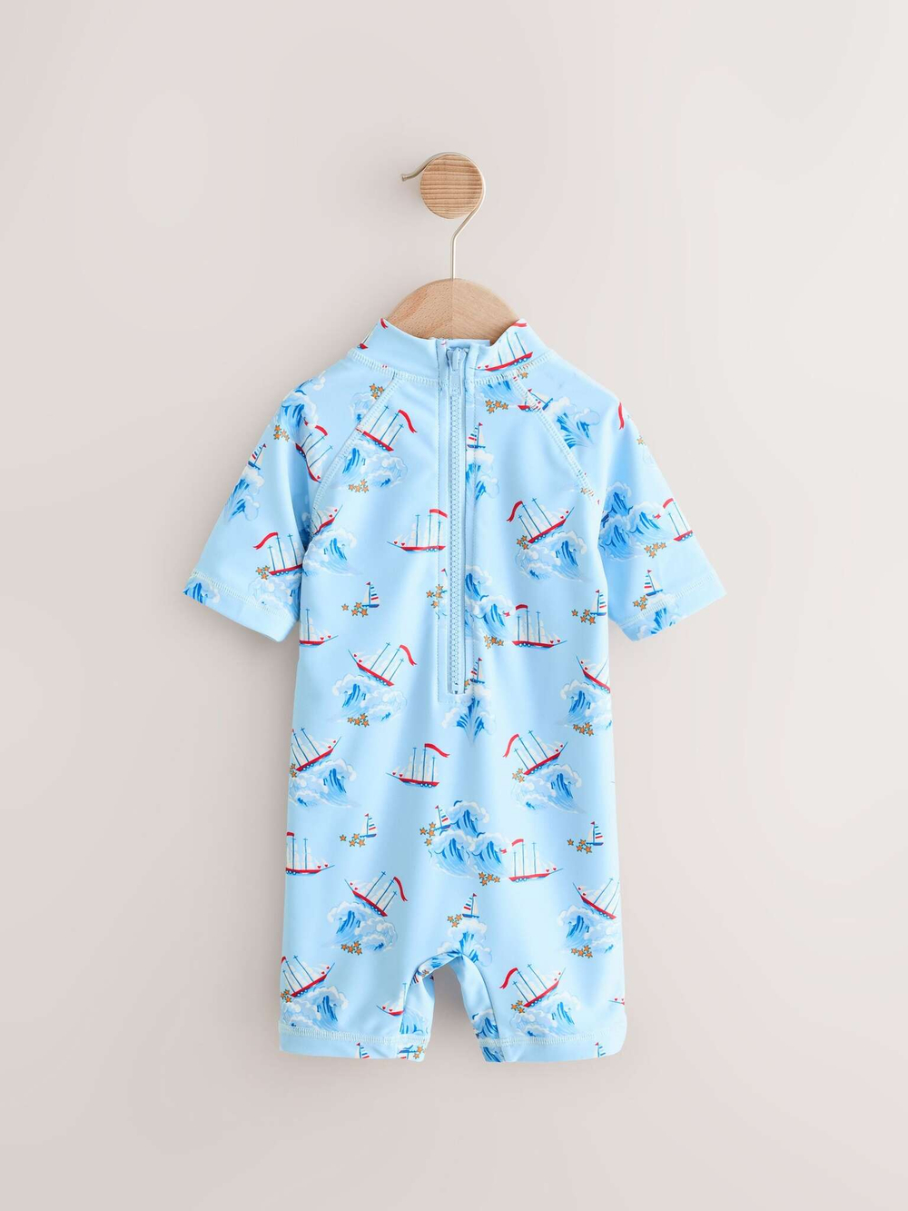 Костюм плавательный слитный для мальчика Next AG2-985, Голубой