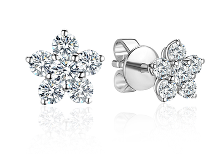 Детские пусеты с лабораторно-выращенными бриллиантами