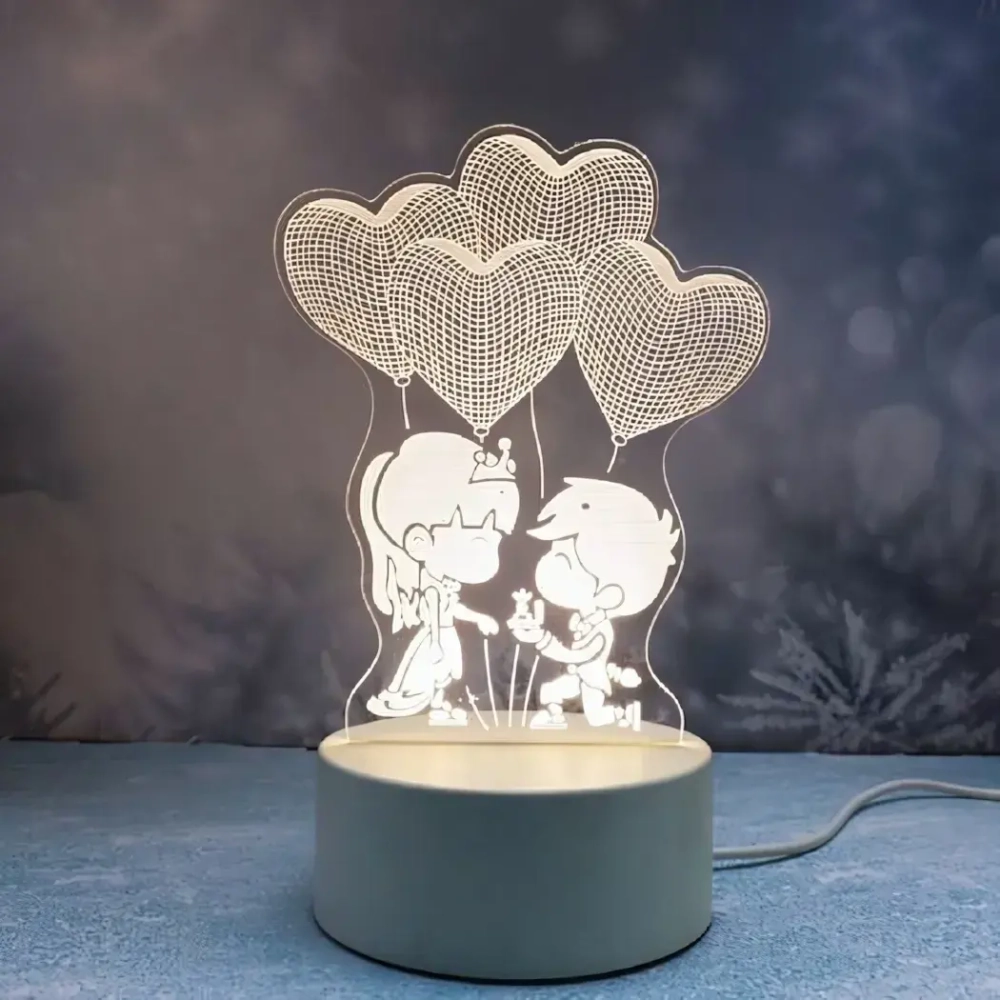 Светильник ночник «3D-Предложение» на пластиковой подставке, с включателем USB