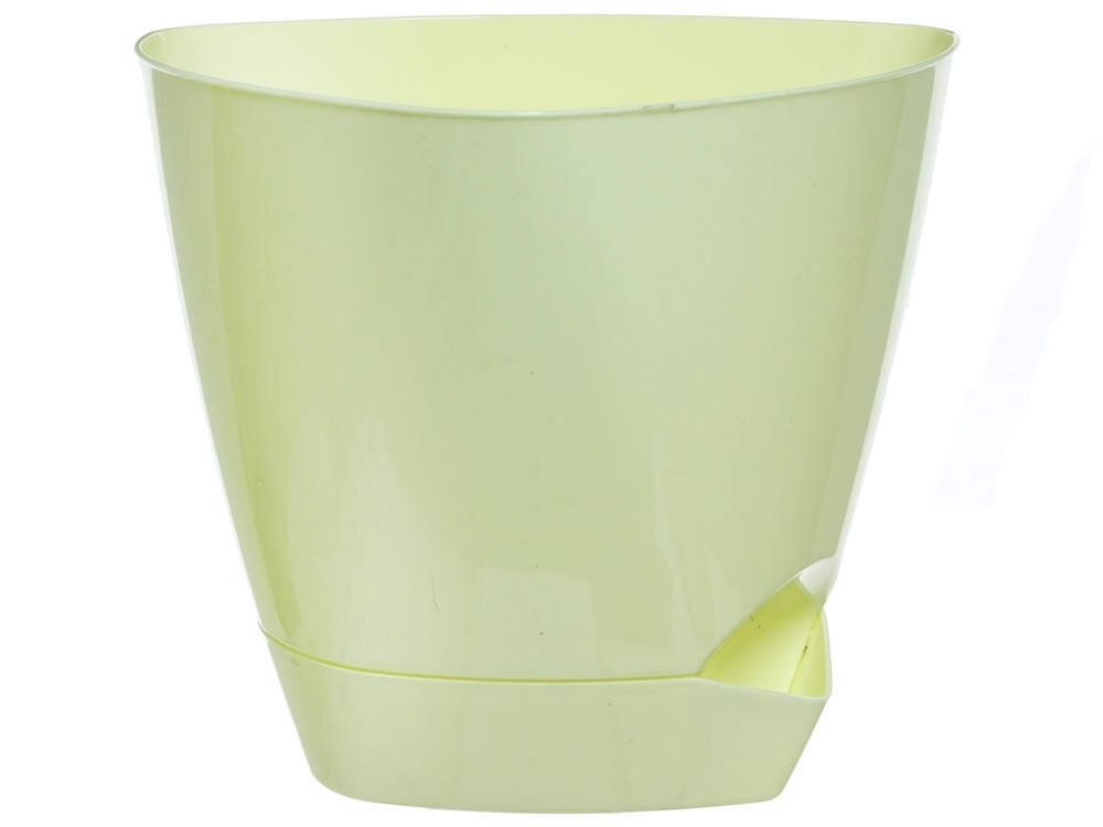 Горшок цветочный 2л Элеганс молочный