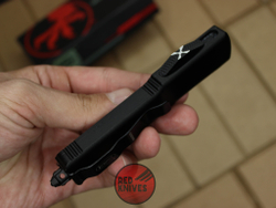 Нож Microtech Ultratech D/E - черная рукоять, кинжальный черный клинок + запчасти RK-384