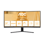 Монитор 34" AOC CU34B3E/01 VA 3440x1440 120Hz 1500R 4ms 300cd/m2 3500:1 1xHDMI 1xDP 1хAudio out