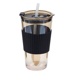 GAEM Стакан с трубочкой, 490 мл, L8,5 W8,5 H14,5 см, 2в.