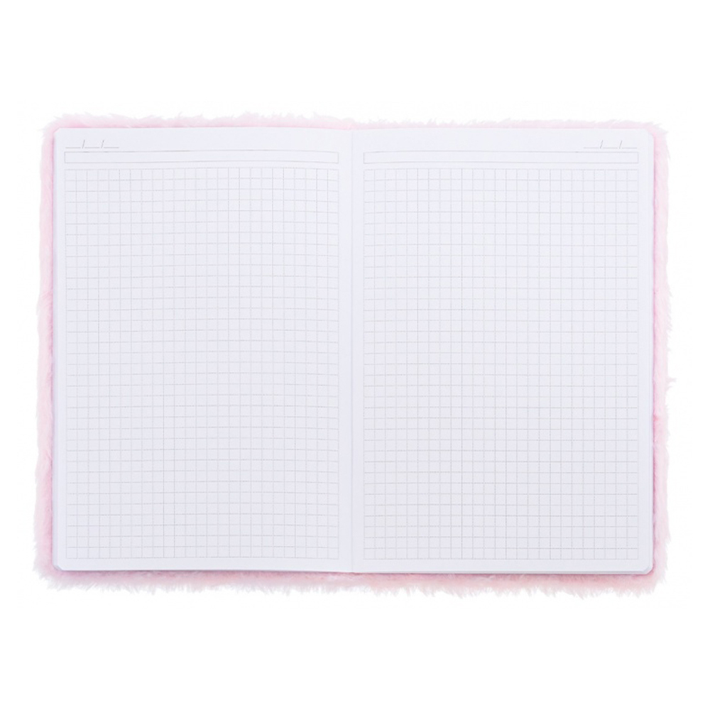 Блокнот Basir, формат А5, серия "Капибара", меховая обложка, 80 листов, размер 21*15 см