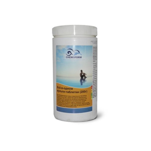 Многофункциональные 3 в 1 медленнорастворимые стаб. таблетки хлора 80%, 200гр., 1 кг