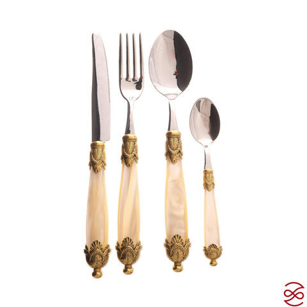 Набор столовых приборов 24пр Siena Antique Gold Champagne Steel