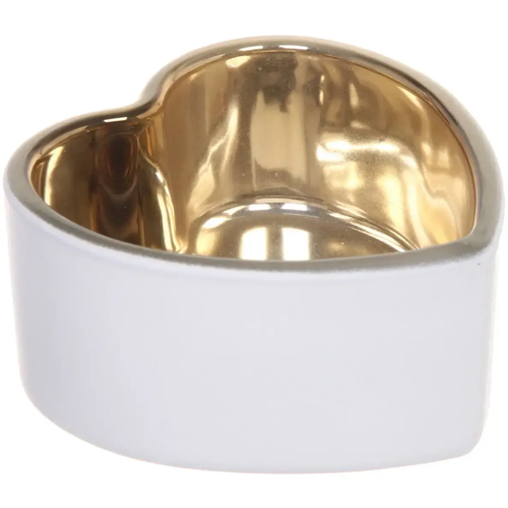 Подсвечник «Heart» 8*7,5*4см цвет белый с золотом