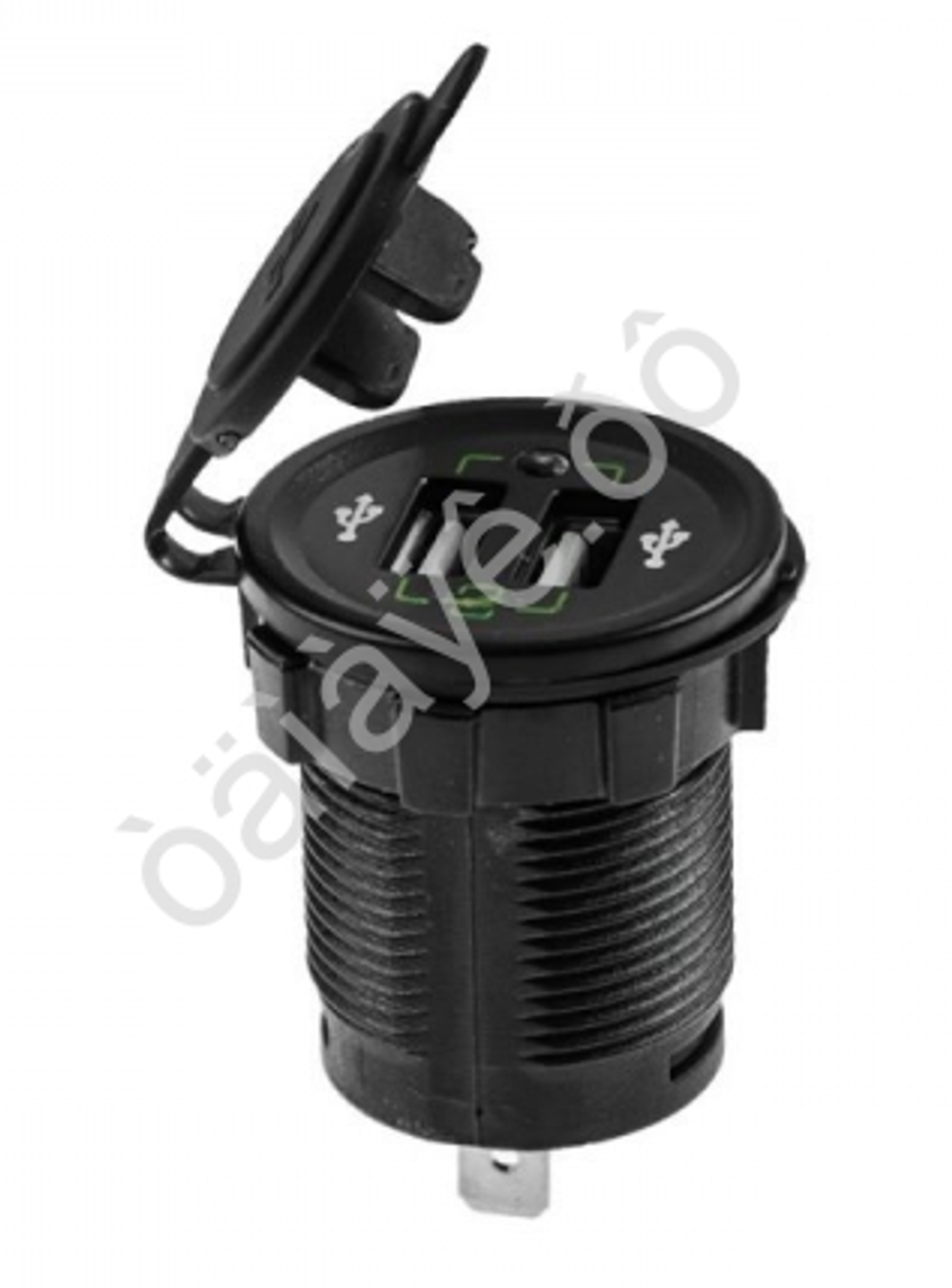 Гнездо прикуривателя универсальное 2USB, QC3.0 3A 738037