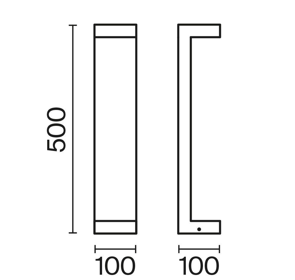 Светильник столбик ландшафтный 9вт 100x100x500мм