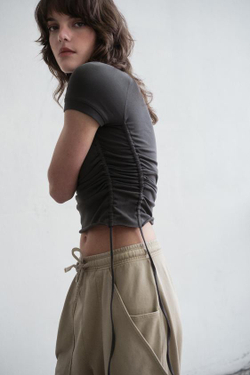 ZARA БРЮКИ-ДЖОГГЕРЫ С КАРМАНАМИ, БЕЖЕВЫЙ