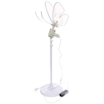 Фигура светодиодная «Нежная Бабочка» на стойке h-1.5м, длина крыла 40 см,(машет крыльями),220v,Белый