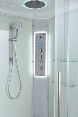 Душевая кабина AvaCan (АваКан) K2090LED с низким поддоном, с ГМ, с электрикой и LED подсветкой, 90х90х220