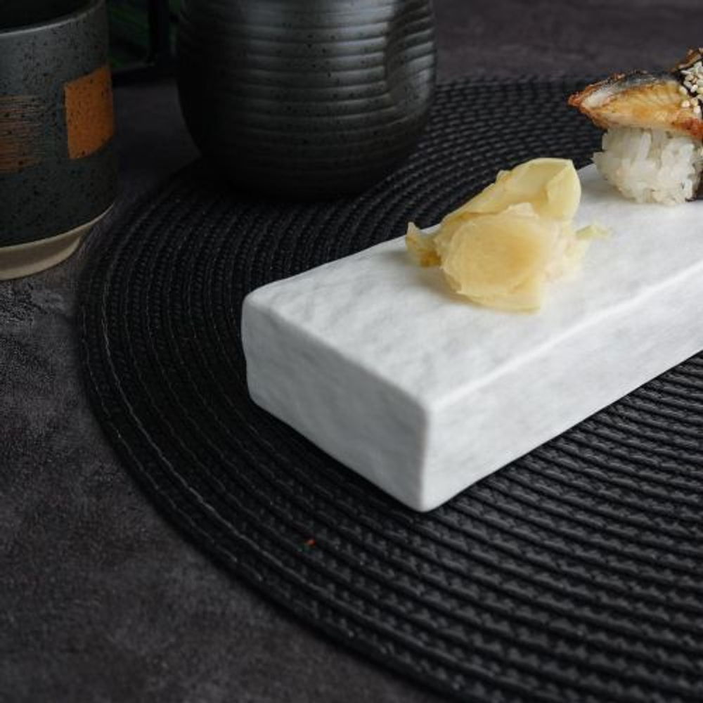 Блюдо для подачи 30*6*3 см,фарфор,белый цвет, матовая поверхность, "Паназия" P.L.-ProffCuisine