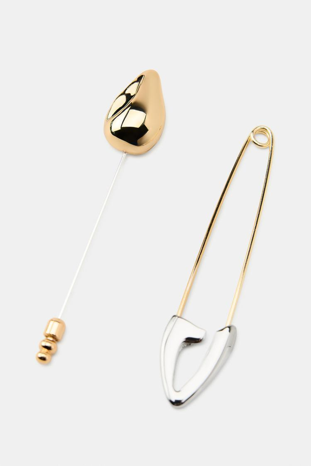 ZARA НАБОР ИЗ ДВУХ БРОШЕЙ-БУЛАВОК, ЗОЛОТОЙ/СЕРЕБРЯНЫЙ
