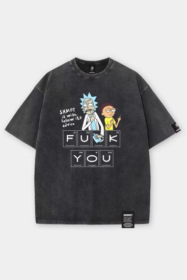 Футболка SHMOT Rick & Morty Garment Dye чёрный