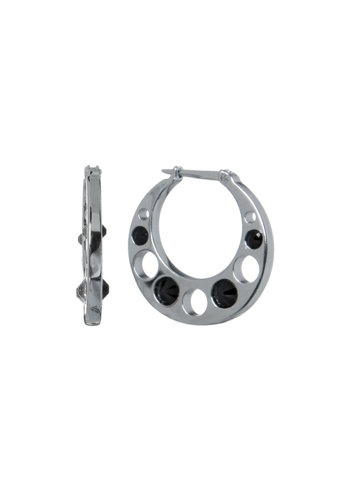 "Лангли" серьги в родиевом покрытии из коллекции "Elementary" от Jenavi