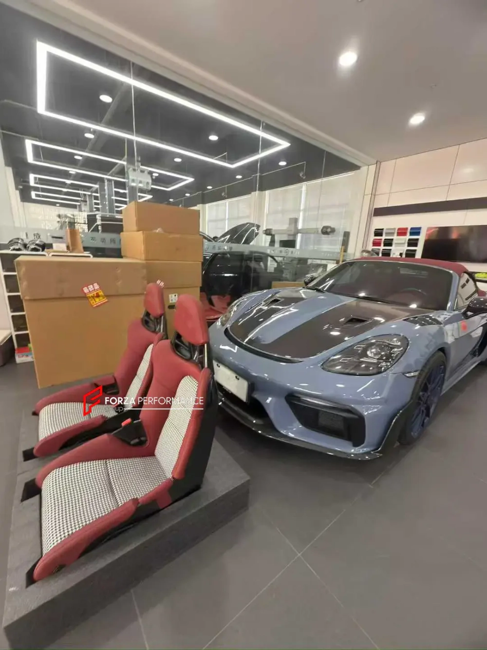 Карбоновые сиденья / ковшевые кресла для PORSCHE 718 CAYMAN GT4 RS Порше Кайман