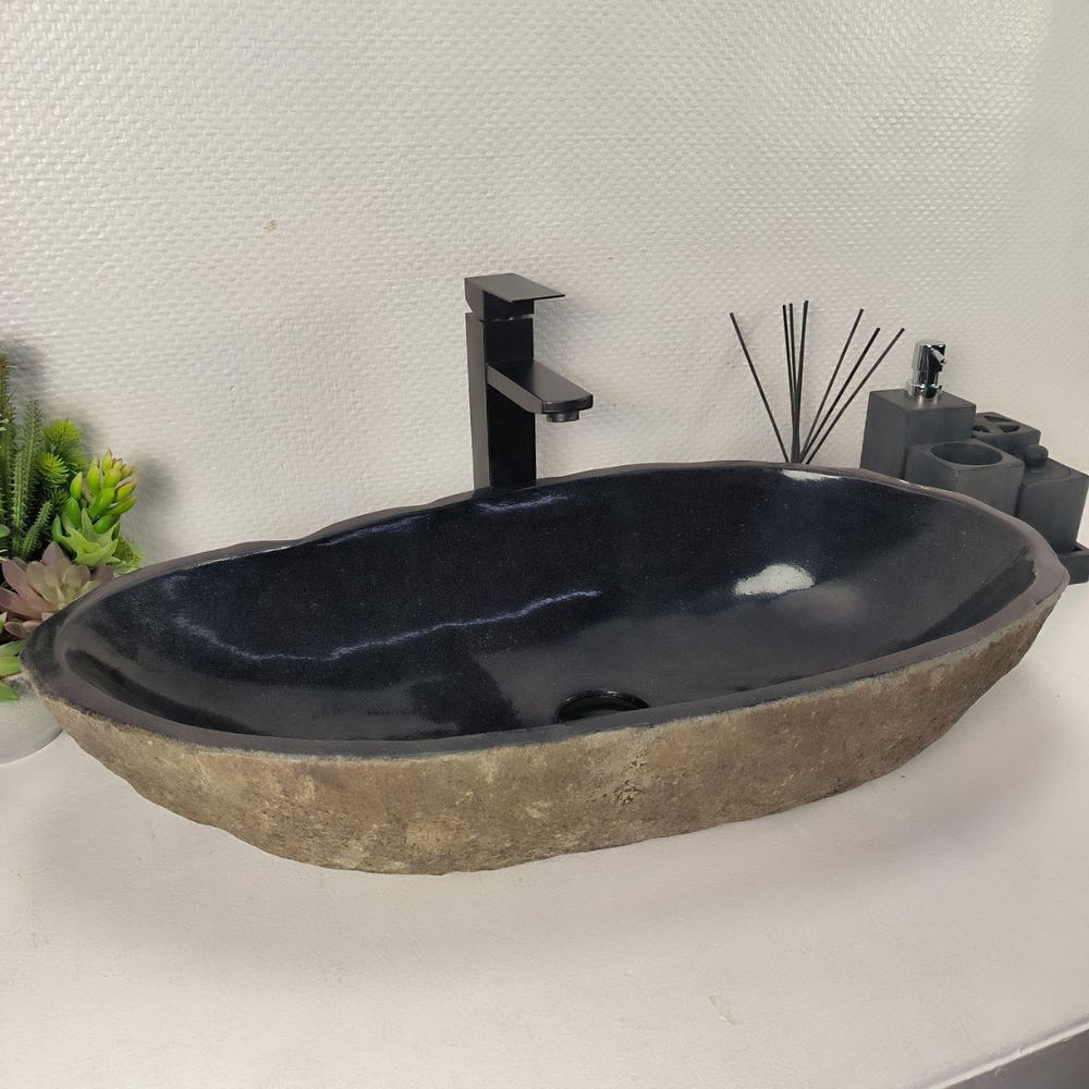 Раковина из речного камня RS-64971 69*37*13 0866